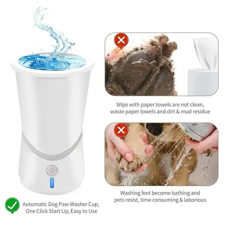 Automatic Dog Paws Cleaner Pet Foot Washer Cup Portable Paw Cleaner for Small and Medium-Sized Dogs Silicone Dog Paw Cleaner Cup Pawcleaner Pawprotector