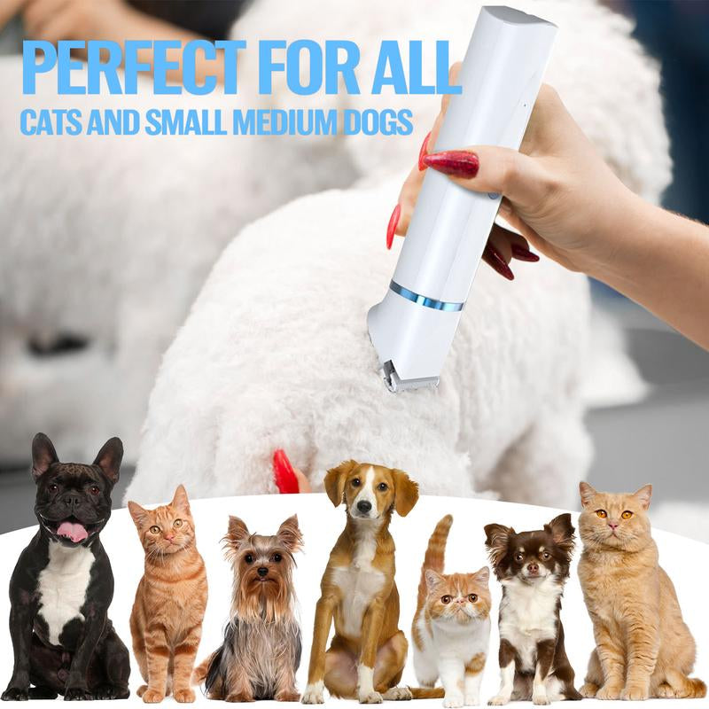Petygo 4-In-1 Dog Grooming Kit with Nail Grinder & Dog Paw Trimmer - Customer'S Choice, Low-Noise, Rechargeable, Cordless, Electric, Quiet Hair Shave Clippers Set for Dogs, Cats, and Paw Pets - Most Loved Gift,Thanksgiving, Christmas, New Year Gifts