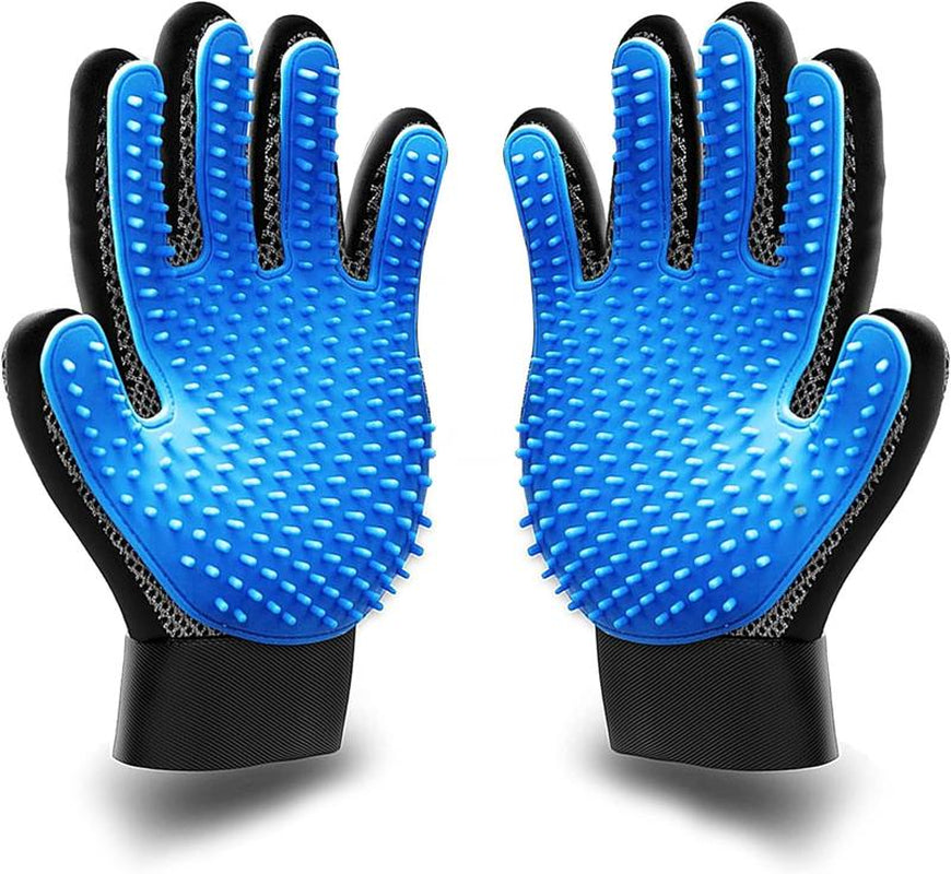 Pet Grooming Hair Gloves for Dogs, Cats, Rabbits, and Horses - 260 Silicone Tips, Deshedding and Massage Mitt - Bpa-Free