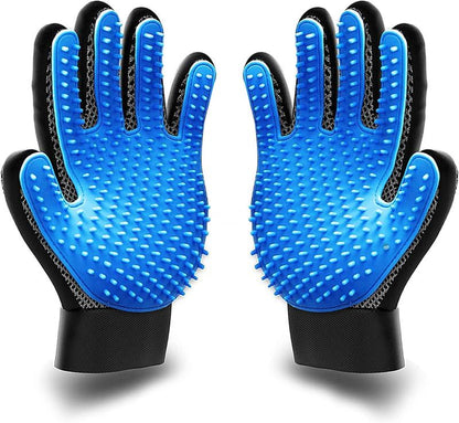 Pet Grooming Hair Gloves for Dogs, Cats, Rabbits, and Horses - 260 Silicone Tips, Deshedding and Massage Mitt - Bpa-Free