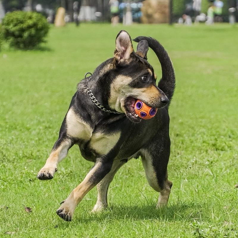 Dog Toy Ball, Dog Interactive Ball with Ring Bells. Rubber Bouncy Ball Blue Ball. Chewing Toy for Dogs and Cats