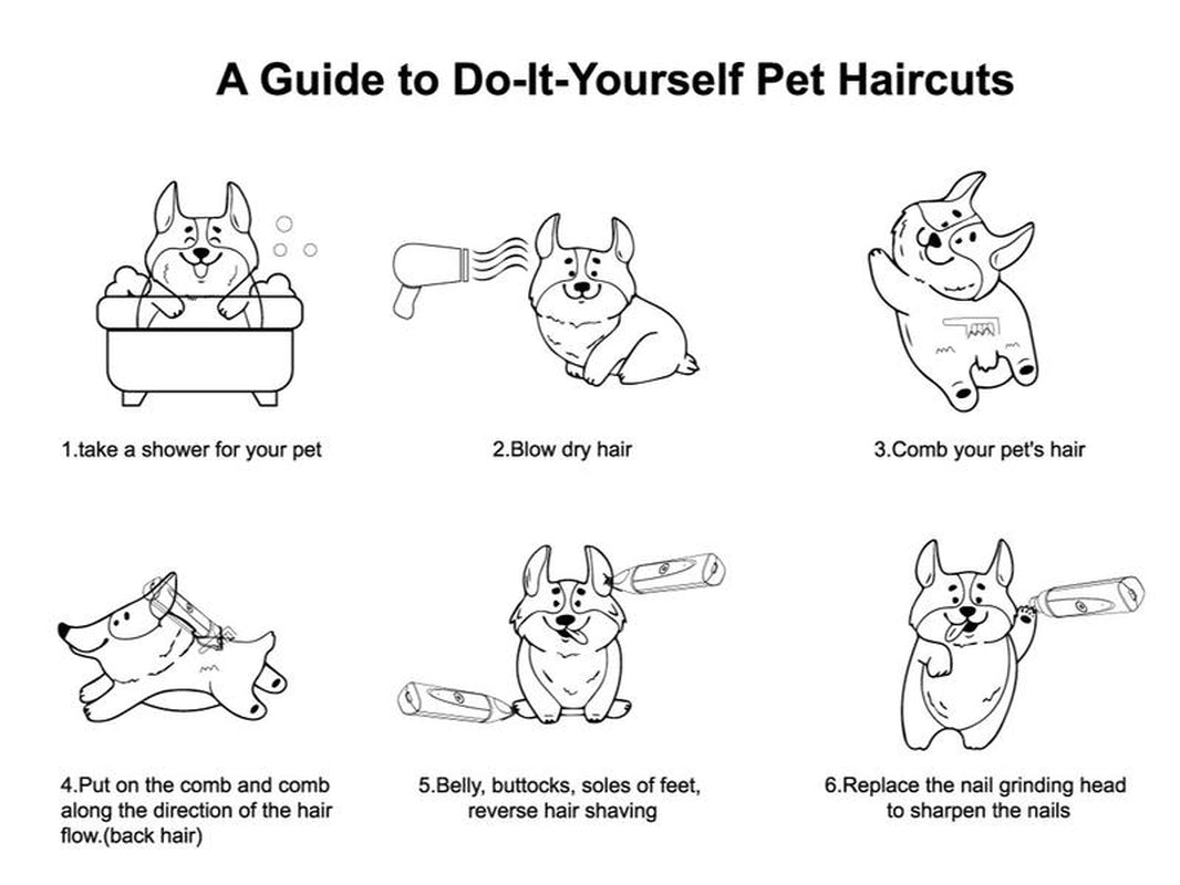 Petygo 4-In-1 Dog Grooming Kit with Nail Grinder & Dog Paw Trimmer - Customer'S Choice, Low-Noise, Rechargeable, Cordless, Electric, Quiet Hair Shave Clippers Set for Dogs, Cats, and Paw Pets - Most Loved Gift,Thanksgiving, Christmas, New Year Gifts