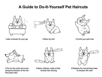 Petygo 4-In-1 Dog Grooming Kit with Nail Grinder & Dog Paw Trimmer - Customer'S Choice, Low-Noise, Rechargeable, Cordless, Electric, Quiet Hair Shave Clippers Set for Dogs, Cats, and Paw Pets - Most Loved Gift,Thanksgiving, Christmas, New Year Gifts
