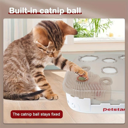 Automatic Cat Toys for Indoor Cats - 3-In-1 Automatic Kitten Toys with Feather and Ball for Pet Fun Exercise